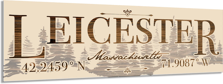 FP0805 - Leicester Treeline, MA Engraved (Standard)