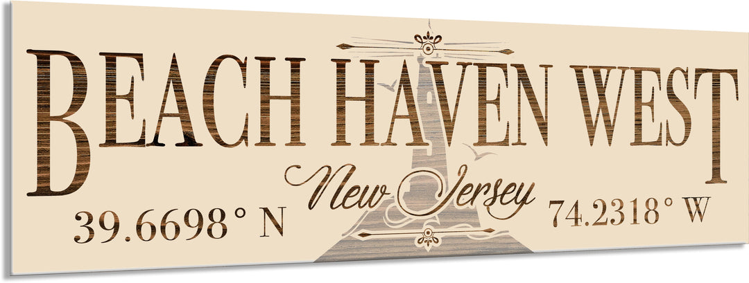 FP0905 - Beach Haven West, NJ/lighthouse Engraved Stick (Bronze)
