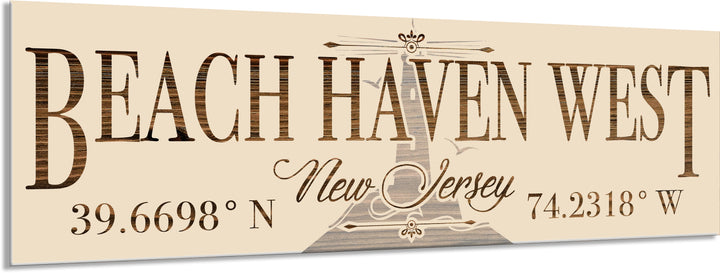 FP0905 - Beach Haven West, NJ/lighthouse Engraved Stick (Bronze)
