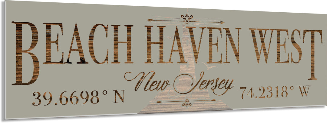 FP0905 - Beach Haven West, NJ/lighthouse Engraved Stick (Bronze)