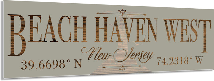 FP0905 - Beach Haven West, NJ/lighthouse Engraved Stick (Bronze)