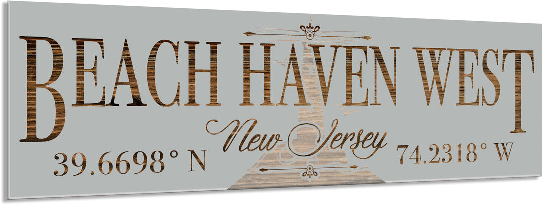 FP0905 - Beach Haven West, NJ/lighthouse Engraved Stick (Bronze)