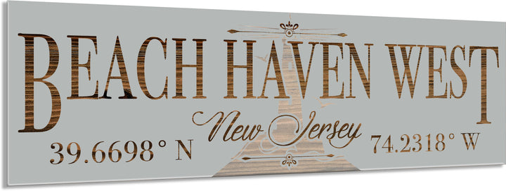 FP0905 - Beach Haven West, NJ/lighthouse Engraved Stick (Bronze)