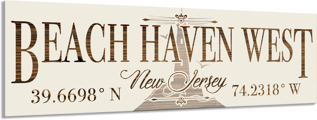 FP0905 - Beach Haven West, NJ/lighthouse Engraved Stick (Bronze)