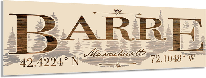 FP0805 - Barre, MA Engraved Stick (Standard)