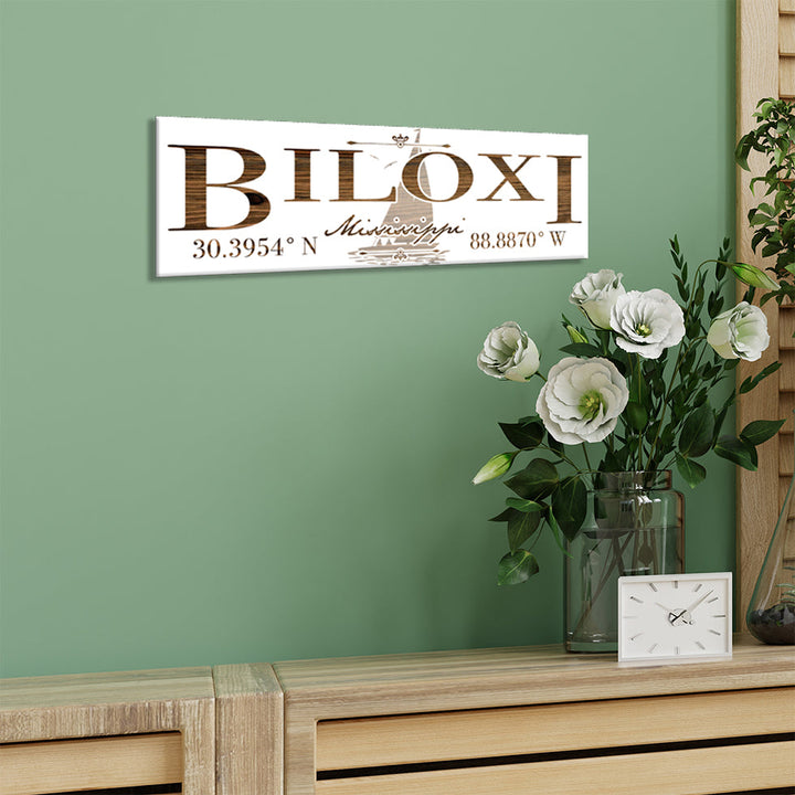 FP1234 - Biloxi, MS (Sail) Engraved Stick (Standard)