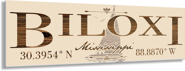 FP1234 - Biloxi, MS (Sail) Engraved Stick (Standard)
