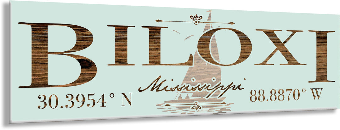 FP1234 - Biloxi, MS (Sail) Engraved Stick (Standard)