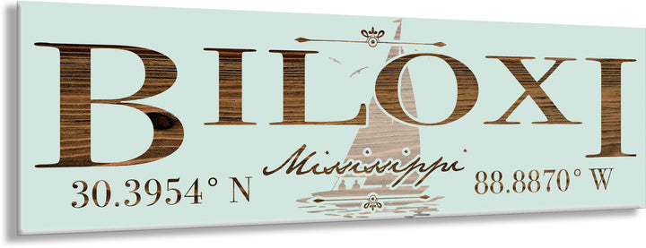 FP1234 - Biloxi, MS (Sail) Engraved Stick (Standard)