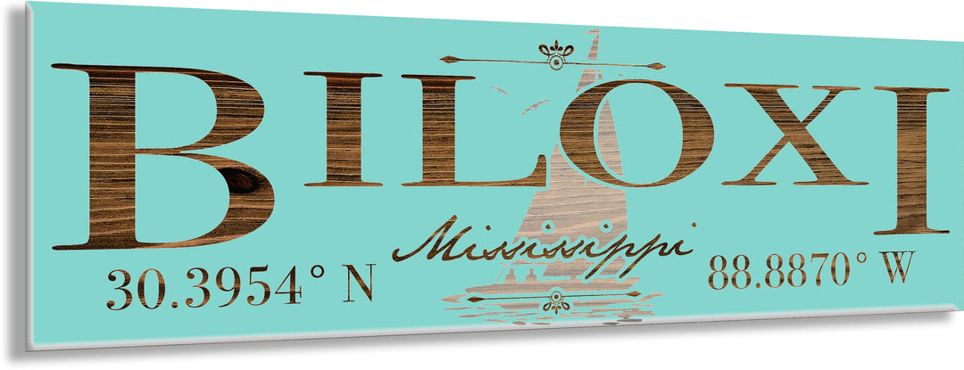 FP1234 - Biloxi, MS (Sail) Engraved Stick (Standard)