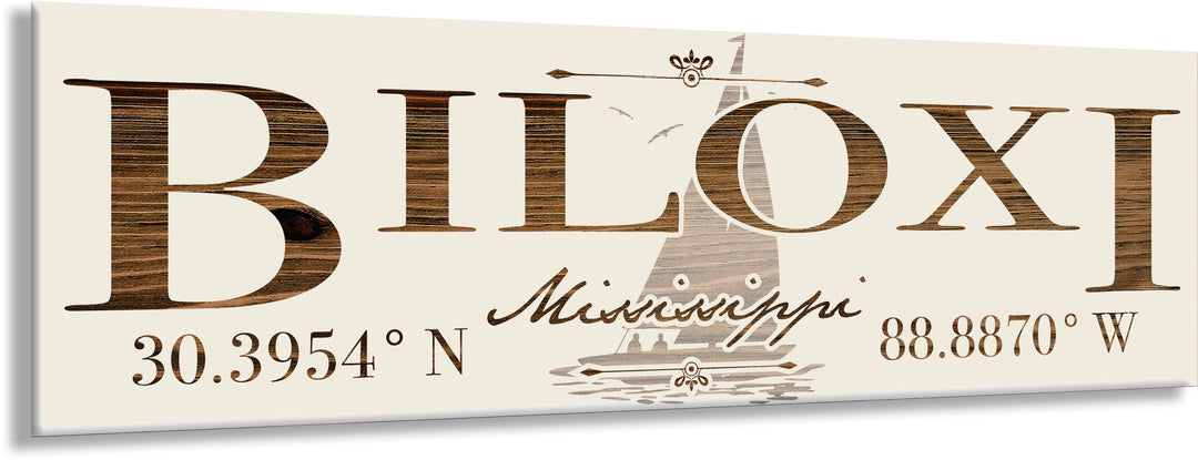 FP1234 - Biloxi, MS (Sail) Engraved Stick (Standard)