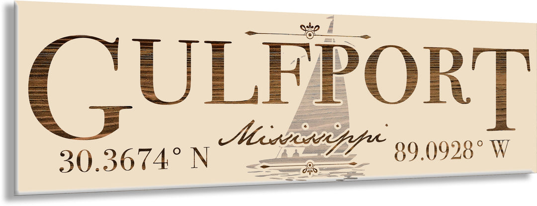 FP1234 - Gulfport, MS (Sail) Engraved Stick (Standard)