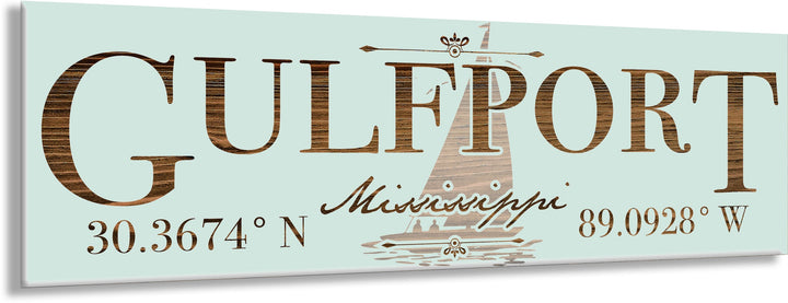 FP1234 - Gulfport, MS (Sail) Engraved Stick (Standard)