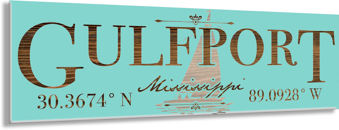 FP1234 - Gulfport, MS (Sail) Engraved Stick (Standard)