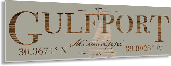 FP1234 - Gulfport, MS (Sail) Engraved Stick (Standard)