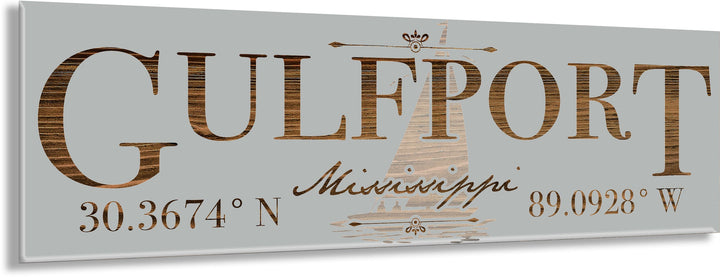 FP1234 - Gulfport, MS (Sail) Engraved Stick (Standard)