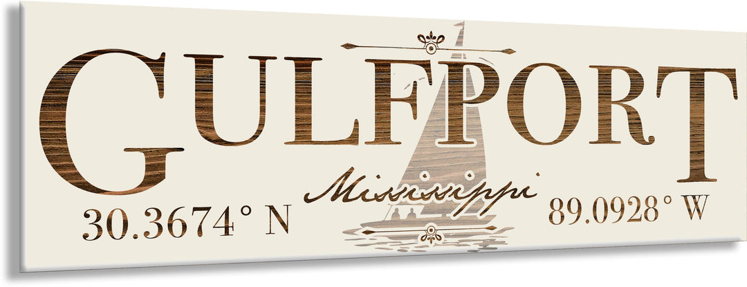 FP1234 - Gulfport, MS (Sail) Engraved Stick (Standard)