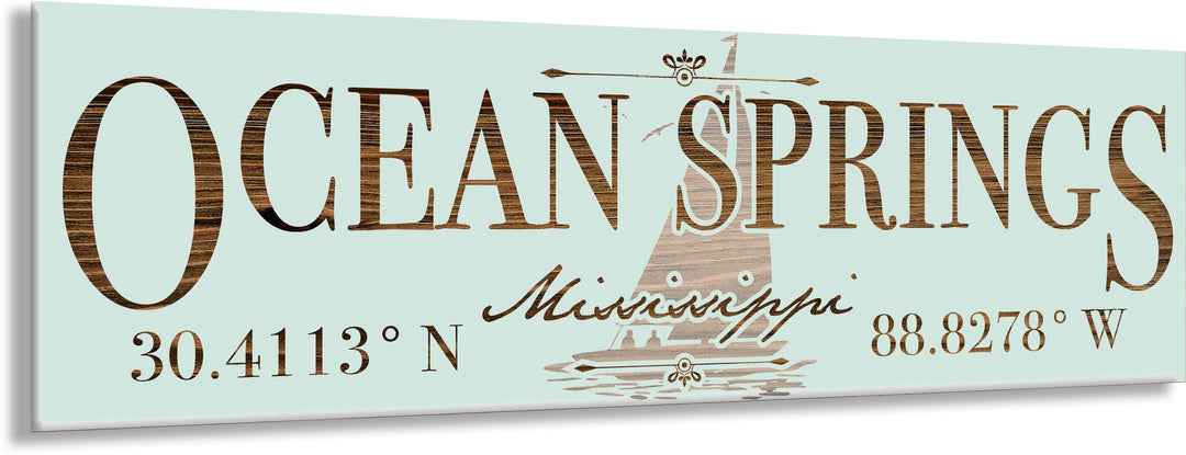 FP1234 - Ocean Springs, MS (Sail) Engraved Stick (Standard)