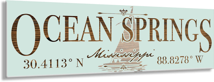 FP1234 - Ocean Springs, MS (Sail) Engraved Stick (Standard)