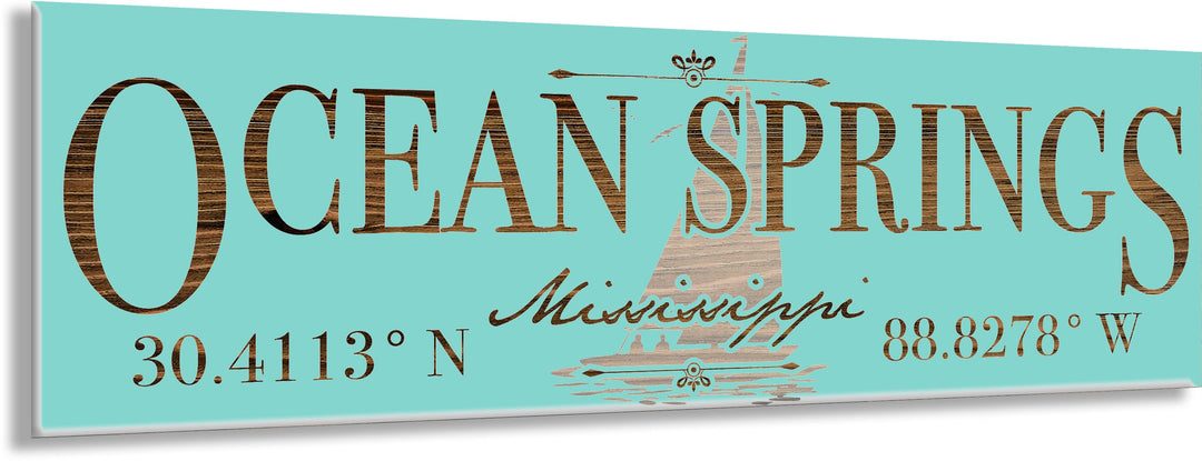 FP1234 - Ocean Springs, MS (Sail) Engraved Stick (Standard)