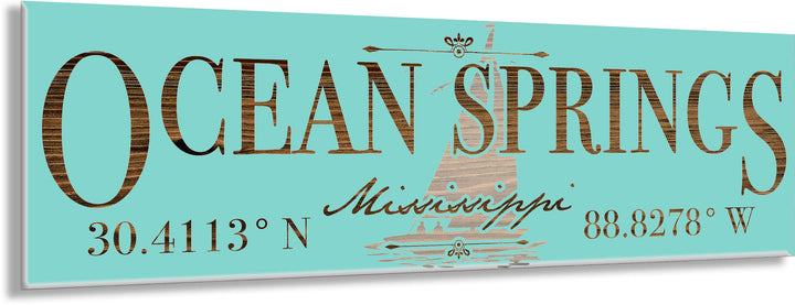 FP1234 - Ocean Springs, MS (Sail) Engraved Stick (Standard)