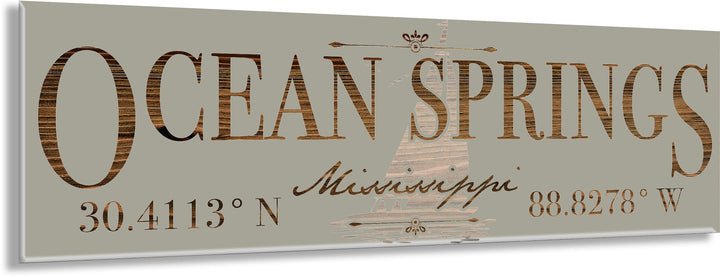FP1234 - Ocean Springs, MS (Sail) Engraved Stick (Standard)