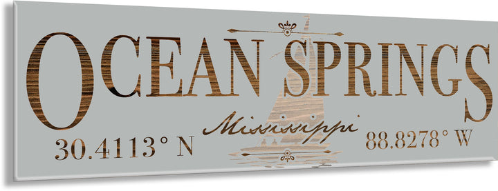 FP1234 - Ocean Springs, MS (Sail) Engraved Stick (Standard)