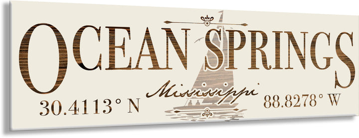 FP1234 - Ocean Springs, MS (Sail) Engraved Stick (Standard)