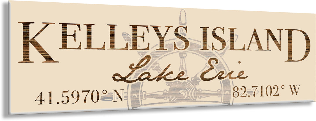 FP0776 - Kelleys Island Lake Erie/Steering Wheel Engraved Stick (Standard)
