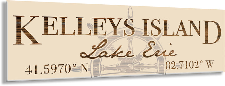 FP0776 - Kelleys Island Lake Erie/Steering Wheel Engraved Stick (Standard)