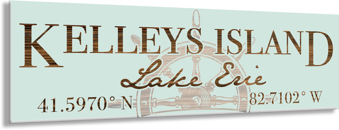 FP0776 - Kelleys Island Lake Erie/Steering Wheel Engraved Stick (Standard)