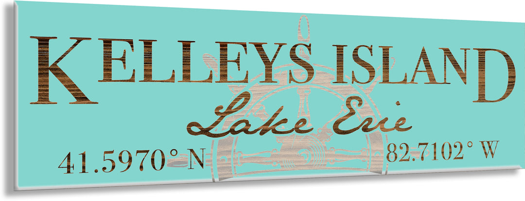 FP0776 - Kelleys Island Lake Erie/Steering Wheel Engraved Stick (Standard)