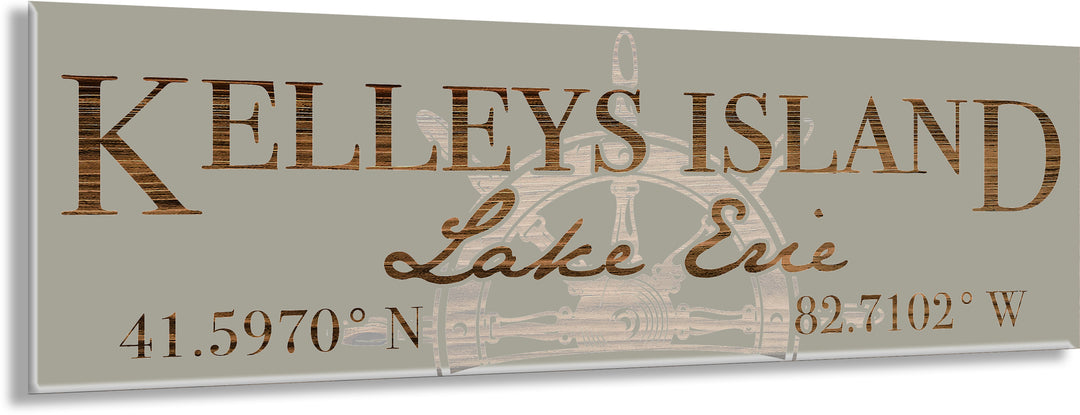 FP0776 - Kelleys Island Lake Erie/Steering Wheel Engraved Stick (Standard)