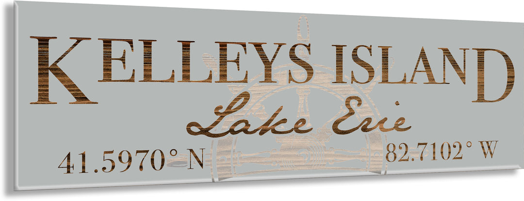 FP0776 - Kelleys Island Lake Erie/Steering Wheel Engraved Stick (Standard)