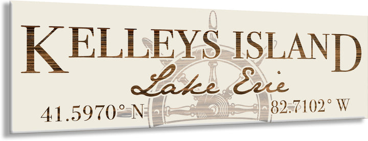 FP0776 - Kelleys Island Lake Erie/Steering Wheel Engraved Stick (Standard)