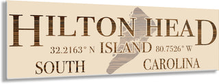 FP2177 - Hilton Head Island, SC 2 Design Engraved Coordinate Stick (MSRP)