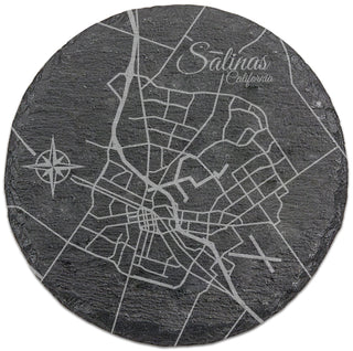 Salinas, California Round Slate Coaster