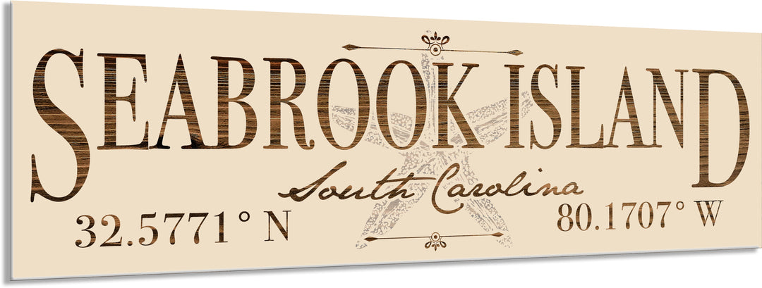 FP0736 - Seabrook Island, SC Starfish Engraved Stick (Bronze)