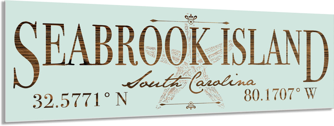 FP0736 - Seabrook Island, SC Starfish Engraved Stick (Bronze)