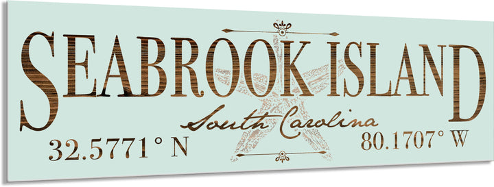 FP0736 - Seabrook Island, SC Starfish Engraved Stick (Bronze)