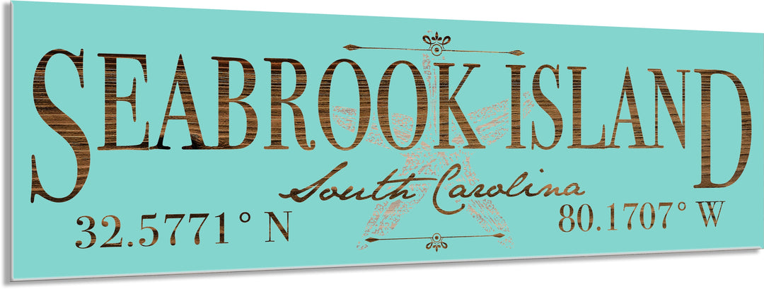 FP0736 - Seabrook Island, SC Starfish Engraved Stick (Bronze)