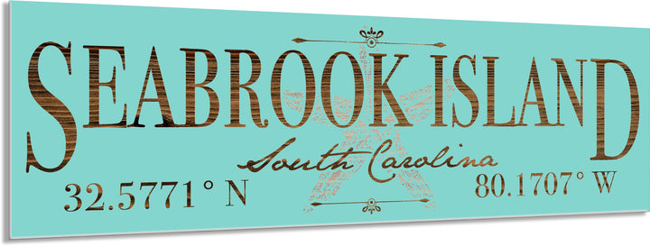 FP0736 - Seabrook Island, SC Starfish Engraved Stick (Bronze)