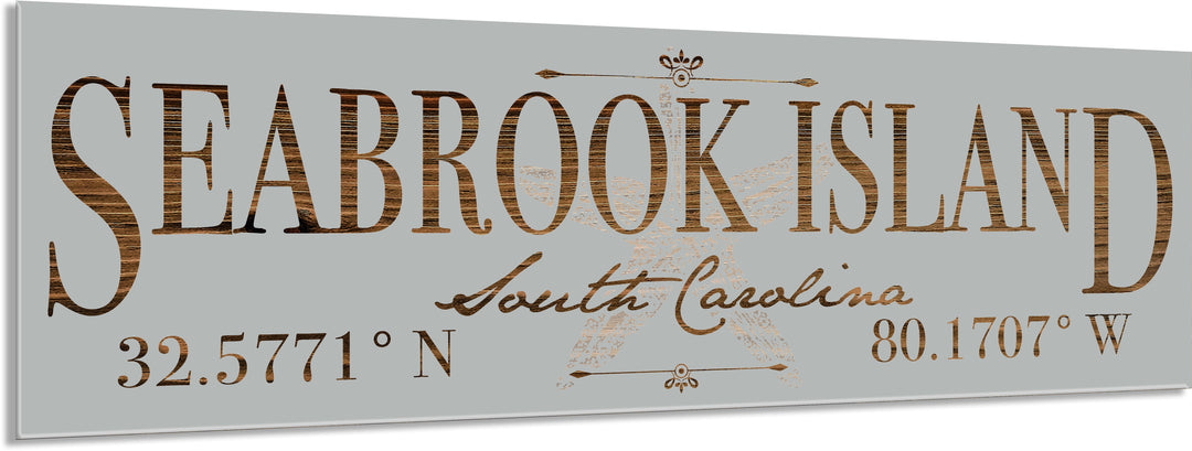 FP0736 - Seabrook Island, SC Starfish Engraved Stick (Bronze)