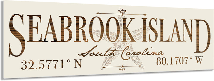 FP0736 - Seabrook Island, SC Starfish Engraved Stick (Bronze)