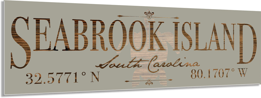 FP0736 - Seabrook Island, SC Turtle Engraved Stick (Bronze)