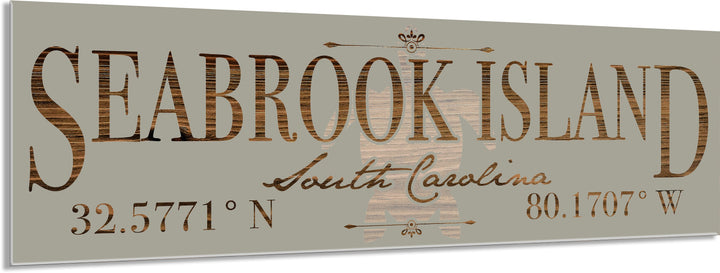 FP0736 - Seabrook Island, SC Turtle Engraved Stick (Bronze)