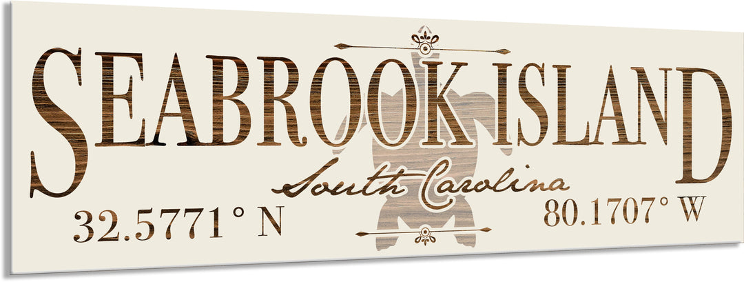 FP0736 - Seabrook Island, SC Turtle Engraved Stick (Bronze)