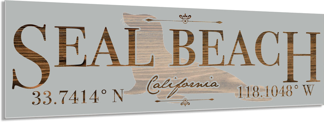 FP0680 - Seal Beach, CA Seal Engraved Stick (Bronze)