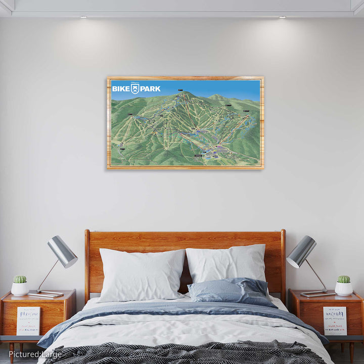 FP0781 - Killington Bike Park, VT Printed Map (Bronze)