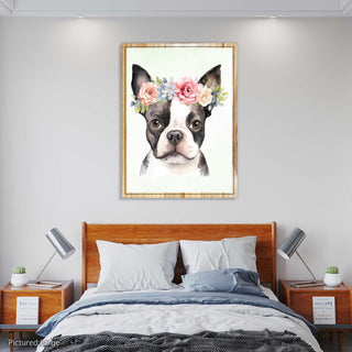 Boston Terrier Flower Crown
